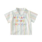 【73-100】シャツorショートパンツ ベビー ストライプ ゆったり - 画像 (6)