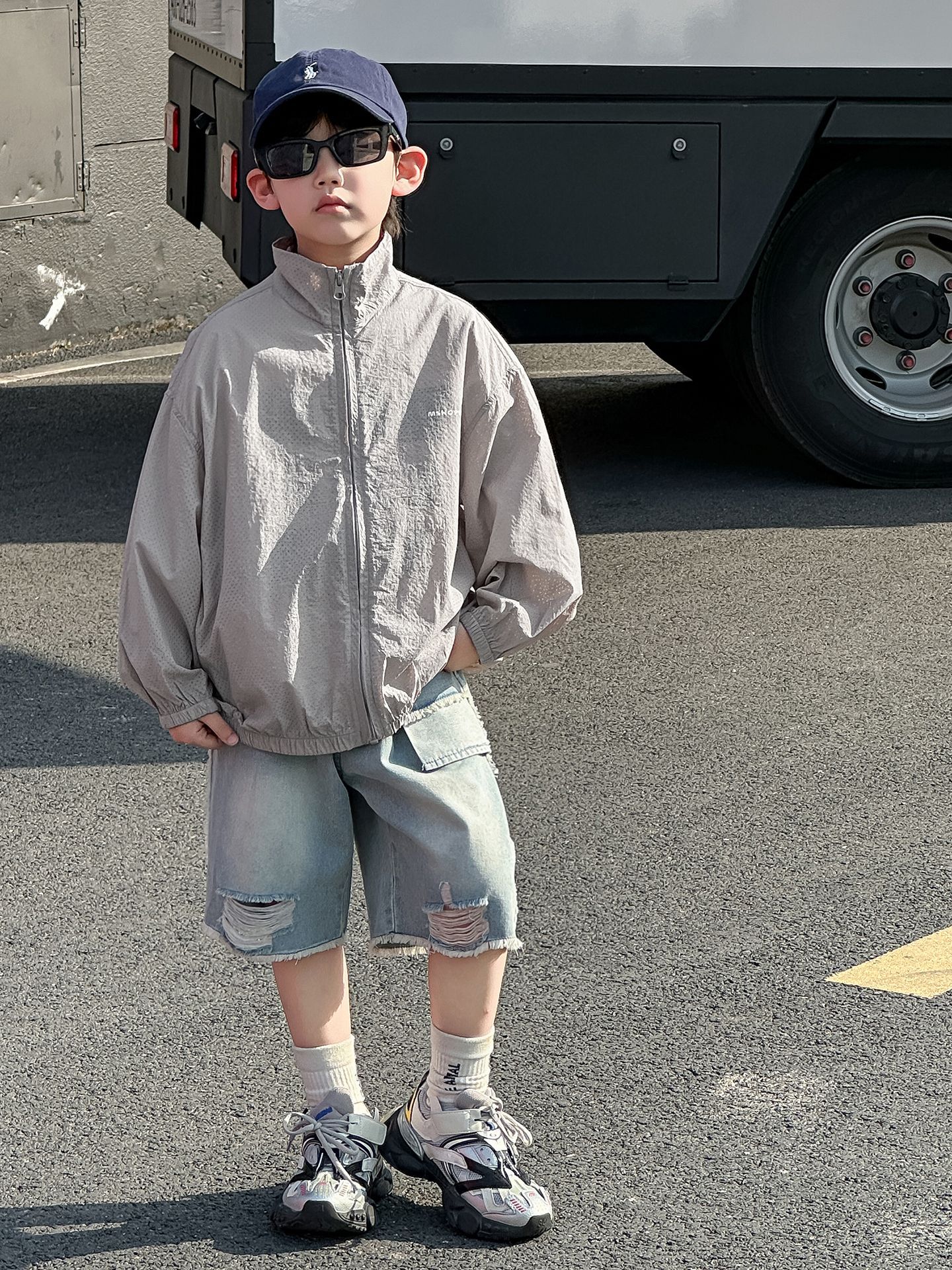 O1CN01Qr00h91IH8RLkrfxK_2215116460867-0-cib.jpg 【90-150】アウターorショートパンツ 男の子 速乾 UVカットパーカー - 画像 (1)