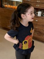 【90-150】半袖Tシャツorパンツ 女の子 カートゥーン フリル - 画像 (6)
