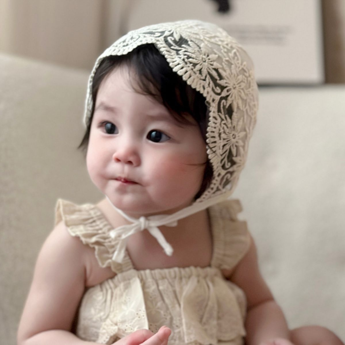 O1CN01REn2cD24P0qMay11S_2211976587382-0-cib.jpg 【GOODS】レースフリル帽子 ベビー用 女の子 おしゃれ - 画像 (1)