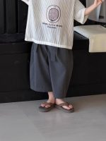 【100-150】ショートパンツ 無地 ゆったり 夏新作 - 画像 (6)