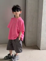 【100-160】Tシャツ プリント アルファベット 男の子 - 画像 (6)