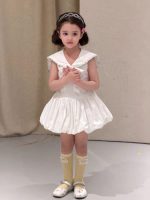 【90-150】ワンピース 女の子 セーラーカラー リボン かわいい - 画像 (6)