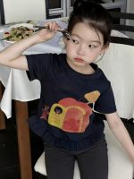 【90-150】半袖Tシャツorパンツ 女の子 カートゥーン フリル - 画像 (5)