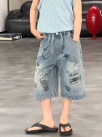 【90-160】ショートパンツ 男の子 プリント ジーンズ ゆったり - 画像 (5)
