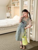 【100-170】デニムサロペットスカート 女の子 韓国風 レトロ - 画像 (6)