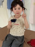 【90-140】キャミソール+半袖Tシャツ 女の子 花柄 合わせやすい - 画像 (4)