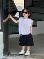 【90-140】Tシャツ 男の子 ノースリープ 無地 ストリート風 - 画像 (6)