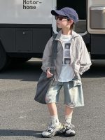 【90-150】アウターorショートパンツ 男の子 速乾 UVカットパーカー - 画像 (4)