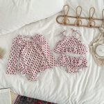【90-150】水着 女の子 カートゥーン小花柄 ビーチ スイムウェア