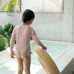 【90-150】水着 フロントジップ 長袖 花柄 かわいい - 画像 (10)