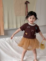 【80-140】半袖Tシャツ 女の子 リボン スウィート - 画像 (5)