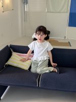 【90-140】半袖Ｔシャツ 女の子 ドット柄 フリル - 画像 (3)