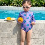 【90-140】水着 かわいい ハーフジッパー スイムウェア - 画像 (12)