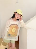 【100-170】長袖Tシャツ 女の子 パン柄 日焼け防止 ゆったり - 画像 (4)