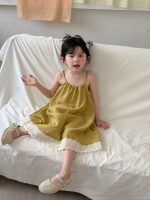 【90-140】ワンピース 女の子 レース 切り替え - 画像 (3)