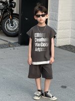 【90-120】半袖Tシャツ 男の子 英字 レイヤード ゆったり - 画像 (6)