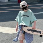 【90-130】半袖Tシャツorショートパンツ 男の子 ダメージジーンズ トレンド