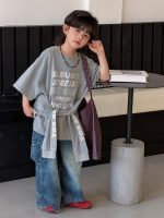 【100-150】Tシャツ デザイン感 半袖 ファッション - 画像 (3)