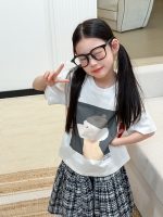 【90-160】半袖Tシャツ 女の子 カートゥーン 着せやすい