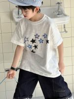 【100-160】Tシャツ 半袖 韓国風 星プリント 絶妙バランスのTシャツ - 画像 (2)