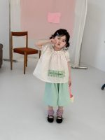 【90-140】シャツ 女の子 ドット柄 カジュアル アップリケ - 画像 (5)