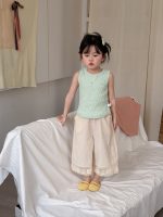 【90-140】ベスト 女の子 ノースリープ 無地 ニット - 画像 (5)