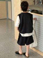 【90-160】セットアップ 男の子 ストライプ トレンド - 画像 (4)