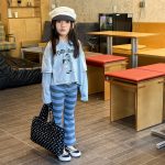【80-130】パンツ 女の子 ボーダー柄 ベルボトム 履きやすい - 画像 (4)