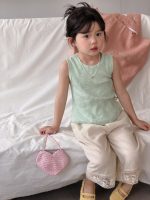 【90-140】ベスト 女の子 ノースリープ 無地 ニット - 画像 (3)