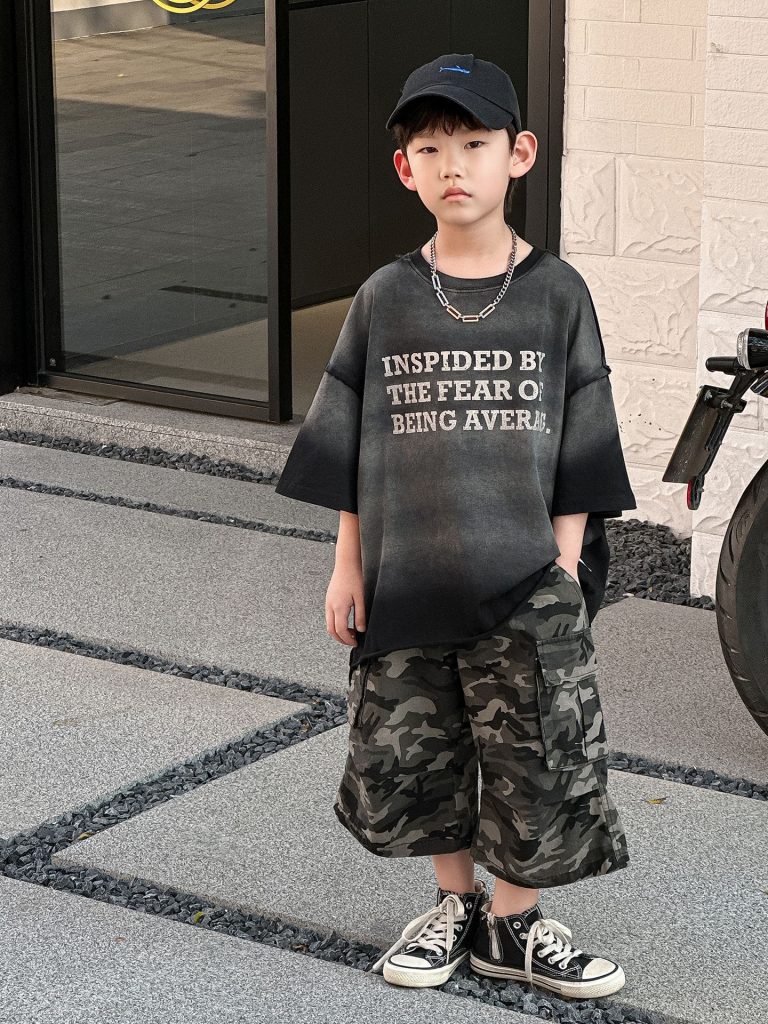 【90-150cm】半袖Ｔシャツorパンツ 男の子 カモフラ トレンド