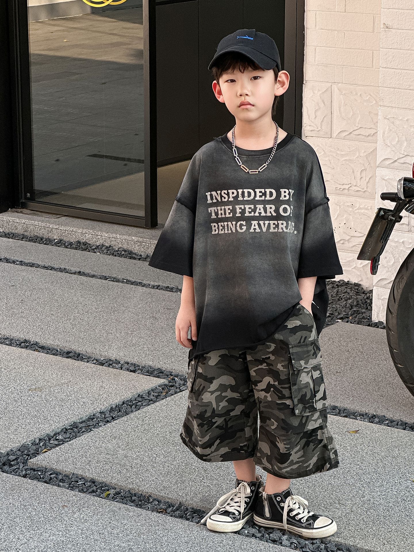 O1CN01cir8941IH8RBFAd4x_2215116460867-0-cib.jpg 【90-150】半袖Tシャツorパンツ 男の子 カモフラ トレンド - 画像 (1)