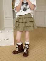 【100-170】スカート 女の子 おしゃれ ミニ丈 スウィート - 画像 (5)