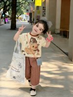 【90-150】半袖Tシャツorパンツ 女の子 チェック柄 カートゥーン - 画像 (6)