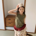 【80-130】ベスト 女の子 英字 プリント シンプル - 画像 (3)