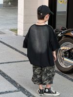 【90-150】半袖Tシャツorパンツ 男の子 カモフラ トレンド - 画像 (5)