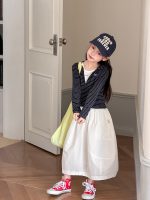 【100-160】アウター 女の子 ボーダー フード付き カジュアル - 画像 (3)