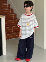 【90-160】半袖Tシャツ 男の子 コンビカラー ボーダー柄 - 画像 (4)