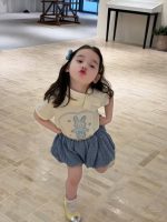 【80-130】半袖Ｔシャツorパンツ 女の子 フリル チェック柄 おしゃれ - 画像 (2)