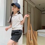 【80-130】半袖Tシャツ 女の子 POLOネック かわいい - 画像 (4)