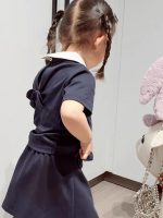 【90-150】セットアップ 女の子 半袖 リボン シンプル - 画像 (3)
