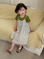 【90-140】半袖Tシャツorワンピース ストライプ シンプル - 画像 (5)
