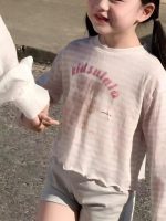 【90-150】Tシャツ 女の子 ボーダー柄 ルーズ おしゃれ - 画像 (5)