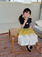 【90-140】半袖Tシャツ 女の子 ドット柄 バックレス - 画像 (6)