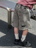 【90-150】ショートパンツ 男の子 ダメージジーンズ レトロ - 画像 (6)