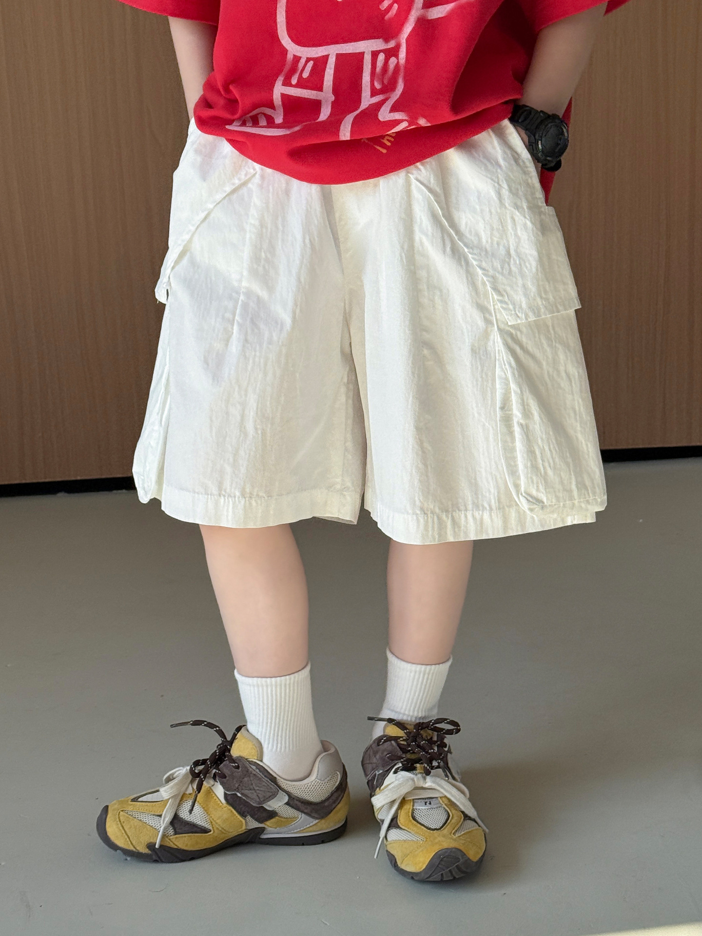 O1CN01fxmk0F2GTqRusAfbh_2201251829017-0-cib.jpg 【90-150】5分丈ショーツ 工装風 着回し最強 無地 普段着 お出かけ 外遊び - 画像 (1)
