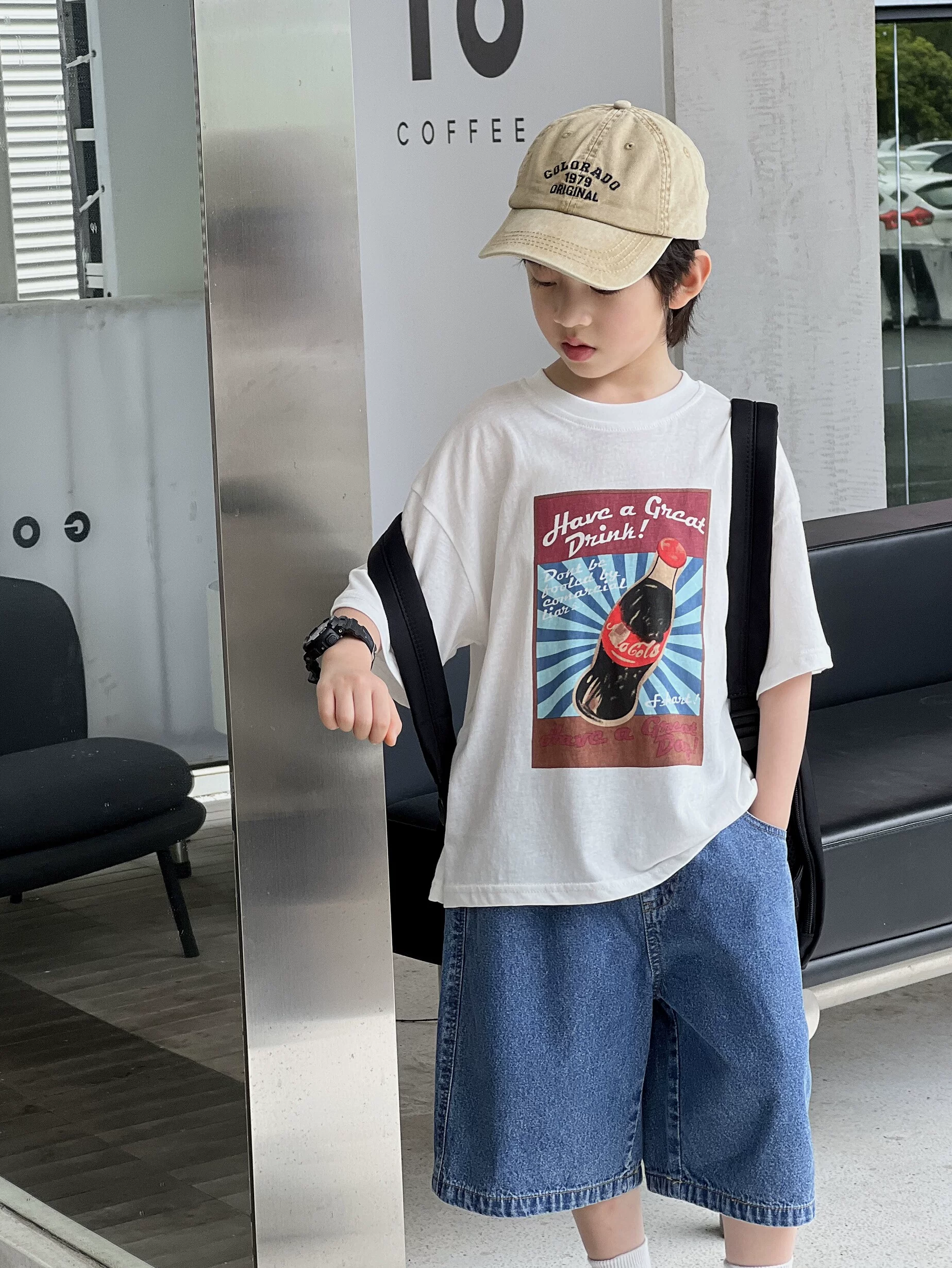 O1CN01gUpbeU1a0nIhHp7eZ_48453268.webp 【100-150】Tシャツ プリント 夏新作 男の子 - 画像 (1)