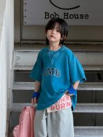 【100-150】Tシャツ 切り替え Vネック 半袖 - 画像 (2)