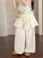 【100-170】パンツ 女の子 おしゃれ フェイクレイヤード - 画像 (2)