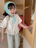 【90-140】半袖Ｔシャツ 女の子 フリル アップリケ